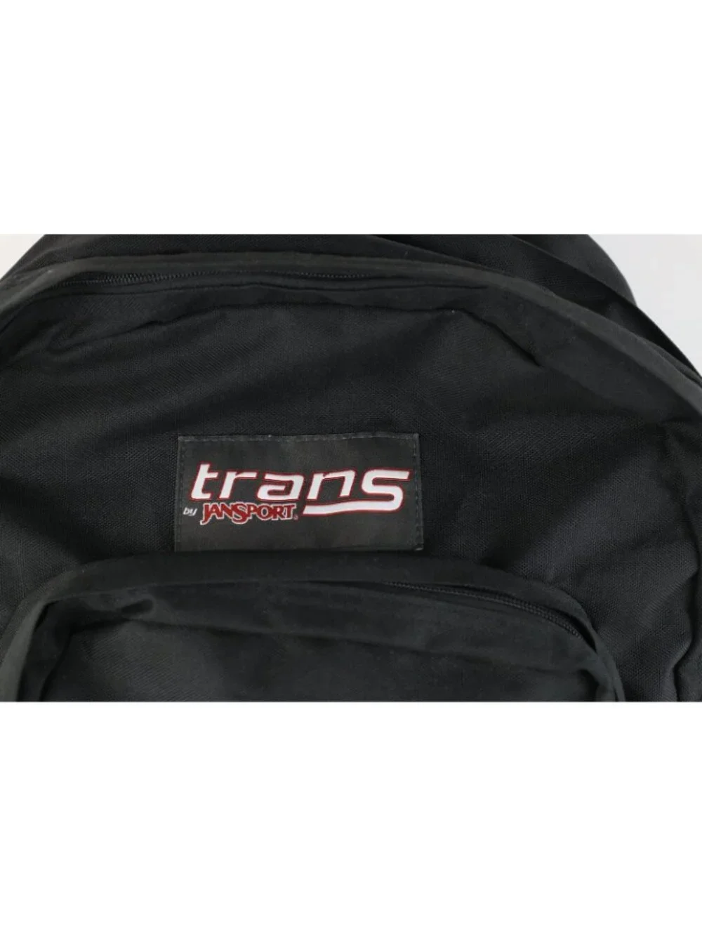 Vintage 90s Y2K Spell Out Trans Jansport Padded Backpack Book Bag Carry On Black